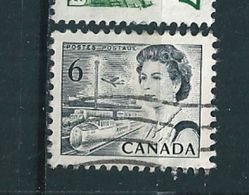 N° 382b Reine élisabeth II  TIMBRE Stamp Canada (1967) Oblitéré - Abarten Und Kuriositäten