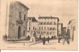 L40C_37- Martigues - 124 Le Tribunal De Pêche Et La Statue De Richaud - Carte Précurseur - Martigues