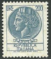 1968-76 - REPUBBLICA - SIRACUSANA - LIRE 200 - FALSO  DI MILANO - MNH -  SIGNED FERRARIO - LUSSO - Varietà E Curiosità