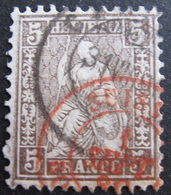 Lot FD/1259 - 1882 - SUISSE (HELVETIA) - N°35 SUPERBE CàD NOIR + CàD ROUGE D'entrée " SUISSE - BONNEVILLE " - Oblitérés