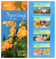 GREAT BRITAIN (BT) 1995 Spring: Presentation Pack Containing 4 Phonecards MINT/UNUSED - BT Paquetes Para Coleccionistas