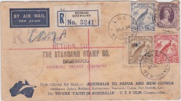 Australia 1934 Airmail Cover Lae To Brisbane - Cartas & Documentos