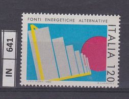 ITALIA REPUBBLICA, 1980	Riduzione Consumi Energetici L. 120 Nuovo - 1971-80:  Nuovi