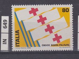 ITALIA REPUBBLICA, 1980	Mostra Francobollo Croce Rossa, L. 80 Nuovo - 1971-80:  Nuovi