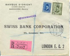 Lettre De Alexandrie Vers London, Recommande 1931. Cover - Cartas & Documentos