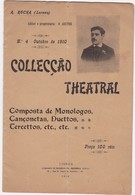 PORTUGAL MAGAZINE - TEATRO - THEATRE - COLLECÇÃO THEATRAL Nº4 OUTUBRO 1910 - Theatre