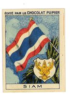 CHROMO IMAGE CHOCOLAT PUPIER ILLUSTRATION L'ASIE N°244 SIAM DRAPEAU - Other