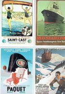 4 Anciennes Pubs - CF Saint-Cast - Red Star Line Havre - P.L.M. St-Gervais-Mt D'Arbois - Cie Navigation Paquet - Maritime Decoration