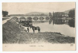 27 Eure Vernon Le Pont Péniche Cheval - Vernon