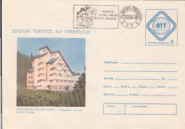 69925- CAMPULUNG MOLDOVENESC- YOUTH HOTEL, TOURISM, COVER STATIONERY, 1984, ROMANIA - Hotel- & Gaststättengewerbe