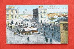 Delcampe - Cartolina Taranto - Piazza Fontana, Ponte Di Napoli - 1910 Ca. - Taranto