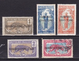 Oubangui N°1*, 2*,5, 8*, 9* - Unused Stamps