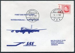 1982 Greenland Denmark SAS First Flight Cover. Narssarssuaq - Copenhagen - Brieven En Documenten