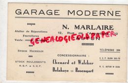 71- AUTUN- RARE CARTE GARAGE MODERNE -N. MARLAIRE -12 RUE ARQUEBUSE-CHENARD WALCKER-DELAHAYE-ROSENGART - Automobile