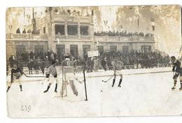 CHAMONIX (74) Carte Photo Match De Hockey Sur Glace France Autriche Championnats Du Monde 1930 ? - Chamonix-Mont-Blanc