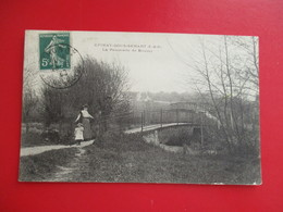 CPA 91 EPINAY SOUS SENART LA PASSERELLE DE BOUSSY FEMME ENFANT - Epinay Sous Senart