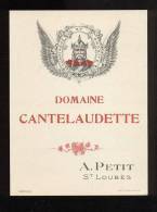 Etiquette De Vin - Domaine Cantelaudette -  A. Petit  à  St Loubès  (33)  -  Thème Personnage  Gaulois - Ohne Zuordnung