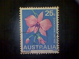 Australia, Scott #438, Used(o), 1968, State Flowers, Queensland, Cooktown Orchid, 25cts, Multicolored - Used Stamps