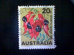 Australia, Scott #437, Used(o), 1968, State Flowers, South Australia, Sturt's Desert Pea, 25cts, Multicolored - Used Stamps