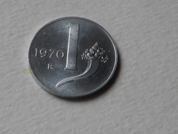 Italie 1 Lire 1970 Km#91    Aluminium  TTB++ - 1 Lire