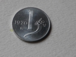 Italie 1 Lire 1970 Km#91    Aluminium  TTB++ - 1 Lira