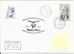 2004 Lettre En Provenance De Port Aux Français "Kerguelen-54e Mission Sismo-instrumentation-magne" - Storia Postale