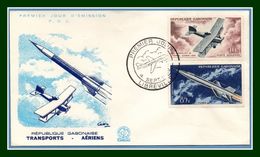 Republique Gabonaise FDC N° PA 7 Et 10 Avion Fusée 1962  Espace Space - Afrika