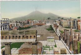 ITALIE,ITALIA,CAMPANIA,CAMPANIE,POMPEI  En 1950,FORO CIVILE,COLONNE ANCIENNE,VERA FOTOGRAFIA - Pompei
