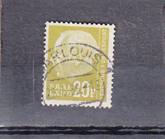 SARRE     Annee 1957     President Heuss  20f Jaune-olive     Y.T. N°399   Oblitere - Gebraucht