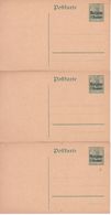 Entier Postal Occupation Allemande - N° 1 - Lot De 3 Cartes Neuves - Occupazione Tedesca