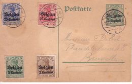 Entier Postal Occupation Allemande - Carte N° 1 Avec Complément Artistique Fonctionnel Ou Non ... - German Occupation