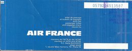 AIR FRANCE  MARSEILLE CASABLANCA  1973-BILLET DE PASSAGE ET BULLETIN DE BAGAGES - Wereld