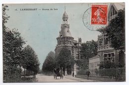CPA - LAMBERSART - AVENUE DU BOIS - Animée - Colorisée - 1909 - N°16 - - Lambersart