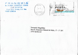 Portugal Cover With Boat ATM Stamp - Macchine Per Obliterare (EMA)