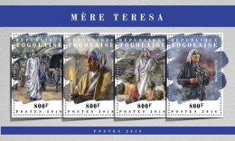 TOGO 2018 MNH** Mother Teresa Mutter Teresa Mere Teresa M/S - IMPERFORATED - DH1809 - Mother Teresa