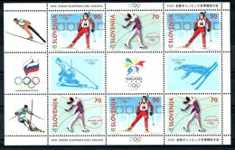 2597 Slowenien Slovenia 1998 Mi.No. 217 - 218 ** MNH Sport Winter Olympic Games Nagano Japan Biatlon Ski Jump Slalom - Invierno 1998: Nagano