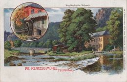 Litho AK Rentzschmühle Gasthof A Pöhl Jocketa Trieb Liebau Steinsdorf Ruppertsgrün Cossengrün Vogtländische Schweiz - Pöhl