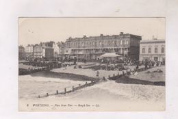 CPA WORTHING, VIEW FROM PIER, ROUGH SEA, En 1912! (voir Timbre) - Worthing