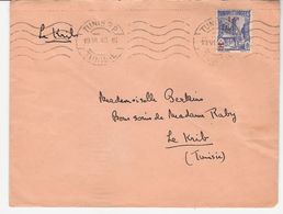 TUNISIE Mosquée Halfaouine SURCHARGE 1 F Sur 90 C N° Maury 213 YT 223 Tunis RP LE KRIB 19 VI 1940 + CORRESPONDANCE - Briefe U. Dokumente