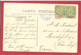 Y&T N°31X2 TANANARIVE     Vers  FRANCE  1908  2 SCANS - Briefe U. Dokumente