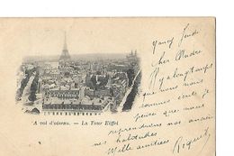 CPA / Carte Précurseur / Carte Nuage / 1901 / La Tour Eiffel à Vol D'oiseau - Tour Eiffel