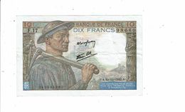 Banque De France Billet Dix 10 Francs Type Mineur 1942 - F17 98660 Femme Bébé Boeufs - 10 F 1941-1949 ''Mineur''