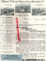 75-PARIS-BEAUMONT-SAINT ETIENNE- LE QUESNE-RARE LETTRE H. BRUNET- P. MEUNIE- CH. DE LA ROUSSIERE-TISSUS- RUE UZES-1932 - Vestiario & Tessile