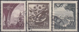 YUGOSLAVIA 704-706,used,falc Hinged,navy,Dubrovnik - Sonstige & Ohne Zuordnung