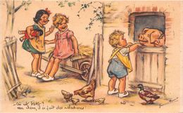 ¤¤  -  ILLUSTRATEUR  " Germaine BOURET "  -  Enfants , Cochon , Canard , Poule , Ferme  -  ¤¤ - Bouret, Germaine