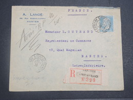 GUYANE - Enveloppe En Recommandé De Cayenne Pour La France En 1928 , Affr. Pasteur , Oblitération Maritime - L 14827 - Storia Postale