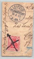 MiNr.86 Leipzig Volkmannsdorf  Briefstück Deutsches Reich - Used Stamps