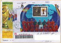 Beautiful Register Cover With Soccer Sheet "ESPANA CAMPEON". Football World Cup South Africa 2010. FIFA - 2010 – South Africa