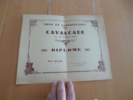 Diplôme Vierge Puisseguier Hérault Cavalcade Du 19/04/1953 - Diplome Und Schulzeugnisse