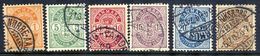 DENMARK 1895-1901 Arms Definitive Perforated 12¾ Set Of 6  Used.  Michel 34-36ZB, 37-39 - Usado
